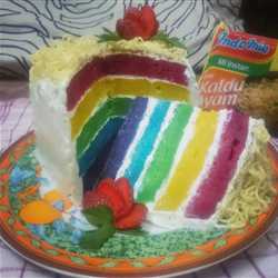 Rainbow Mie Cake